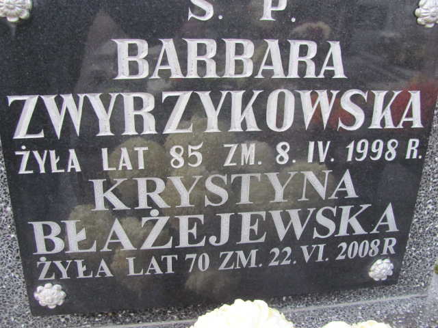 Krystyna Błażejewska  Sierpc - Grobonet - Wyszukiwarka osób pochowanych