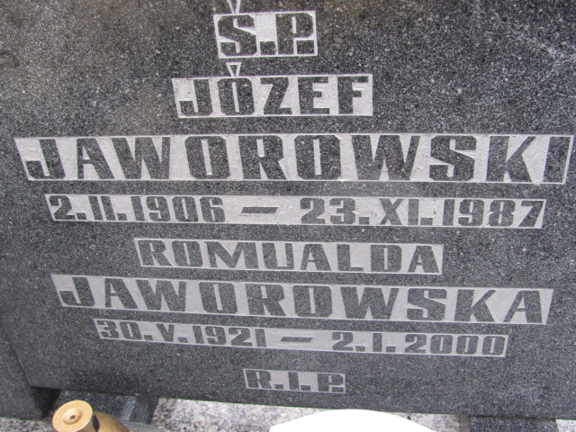 Józef Jaworowski 1906 Sierpc - Grobonet - Wyszukiwarka osób pochowanych