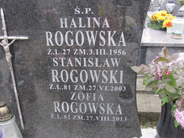 Halina Rogowska Sierpc - Grobonet - Wyszukiwarka osób pochowanych
