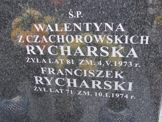 Irena RYCHARSKA 1939 Sierpc - Grobonet - Wyszukiwarka osób pochowanych