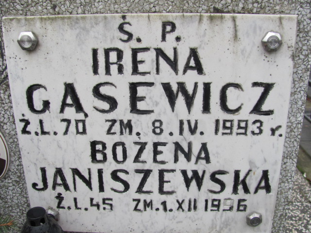 Czesława Gąsewicz Sierpc - Grobonet - Wyszukiwarka osób pochowanych