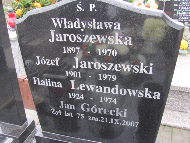 Józef Jaroszewski 1900 Sierpc - Grobonet - Wyszukiwarka osób pochowanych