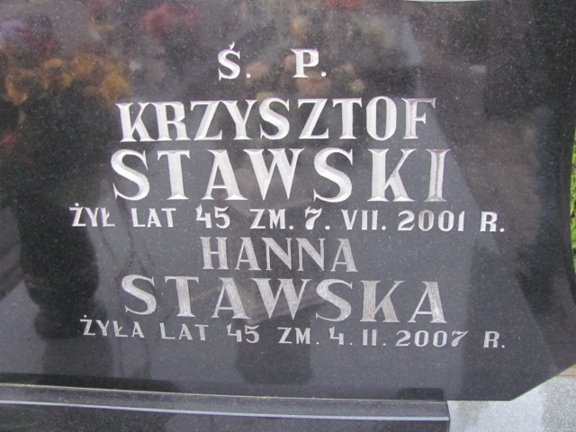 Krzysztof Stawski Sierpc - Grobonet - Wyszukiwarka osób pochowanych