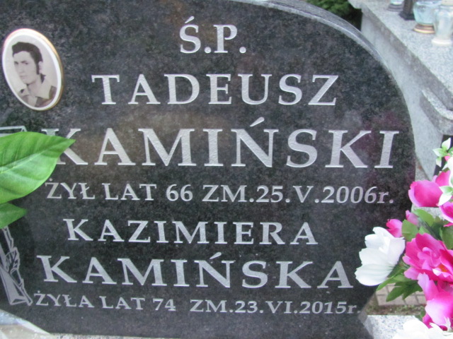 Tadeusz Kamiński Sierpc - Grobonet - Wyszukiwarka osób pochowanych