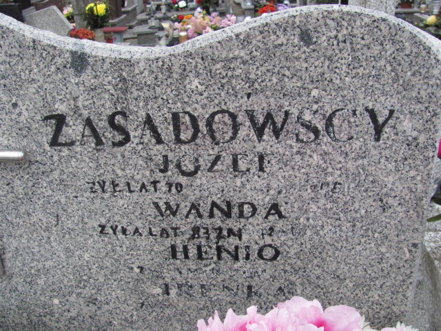 Grób MARIA ZASADOWSKA