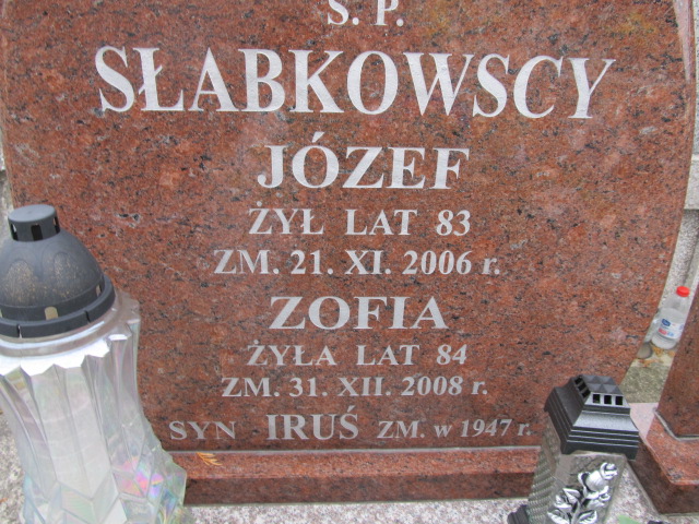 Józef Słabkowski Sierpc - Grobonet - Wyszukiwarka osób pochowanych