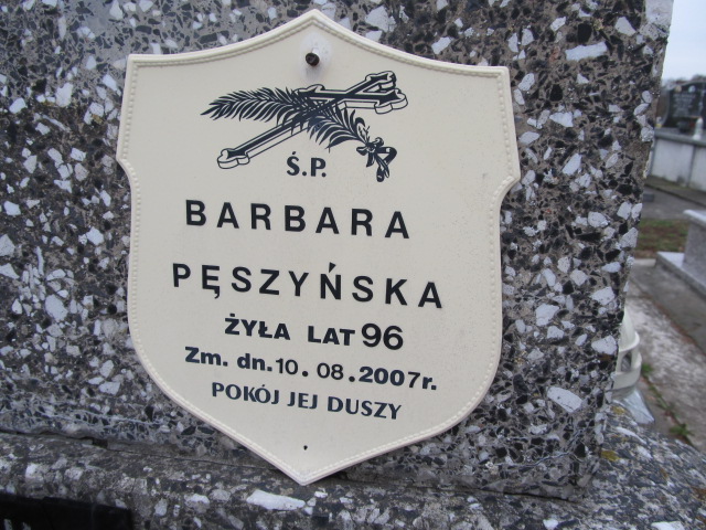 Barbara Pęszyńska Sierpc - Grobonet - Wyszukiwarka osób pochowanych
