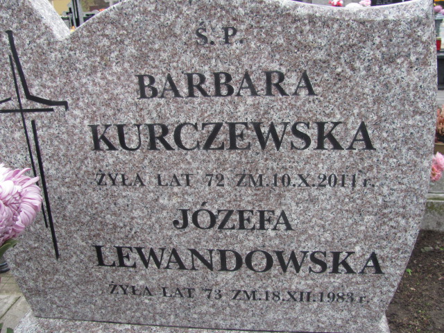 Józefa Lewandowska Sierpc - Grobonet - Wyszukiwarka osób pochowanych