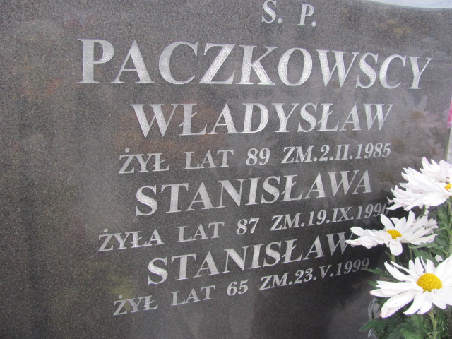 Stanisława Paczkowska Sierpc - Grobonet - Wyszukiwarka osób pochowanych