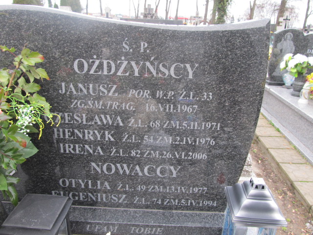 Eugeniusz Nowacki Sierpc - Grobonet - Wyszukiwarka osób pochowanych