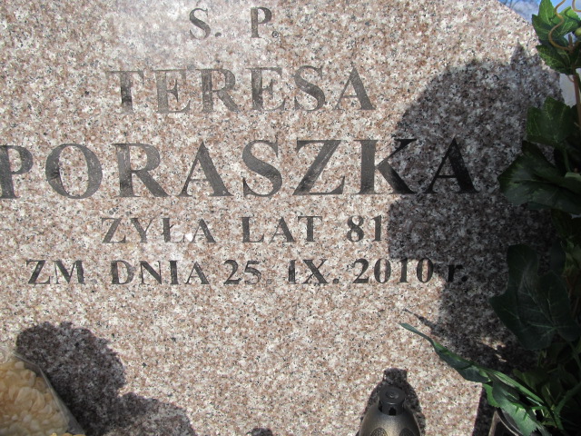 Teresa Poraszka Sierpc - Grobonet - Wyszukiwarka osób pochowanych