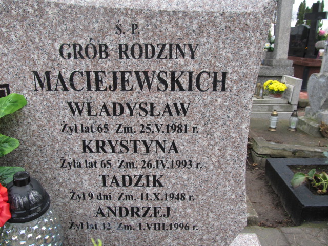Władysław Maciejewski Sierpc - Grobonet - Wyszukiwarka osób pochowanych