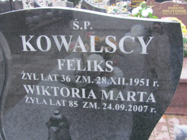WIKTORIA MARTA Kowalska Sierpc - Grobonet - Wyszukiwarka osób pochowanych
