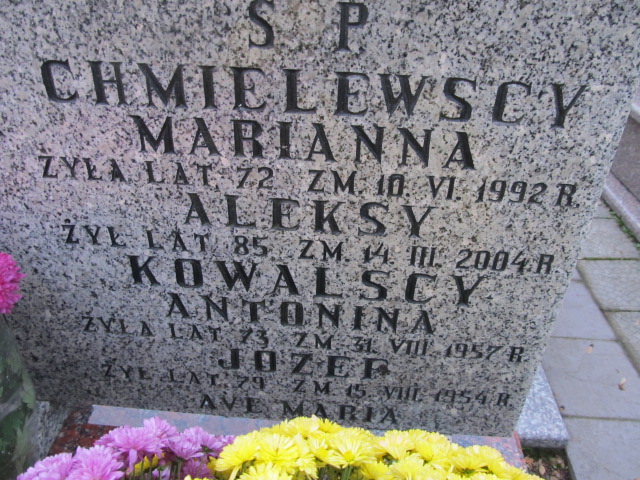 Marianna Chmielewska Sierpc - Grobonet - Wyszukiwarka osób pochowanych
