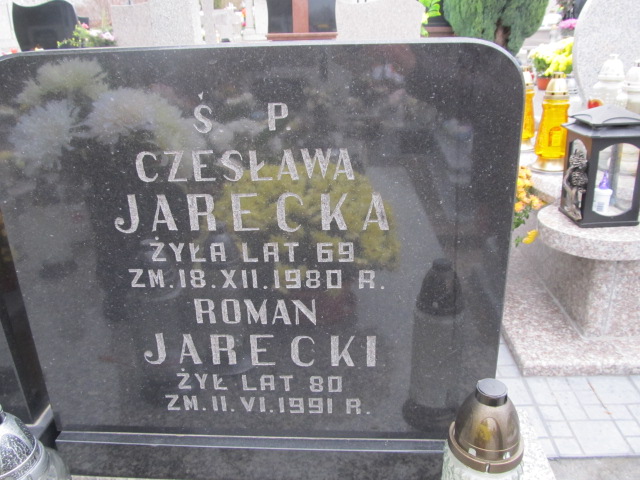 Czesława Jarecka  Sierpc - Grobonet - Wyszukiwarka osób pochowanych